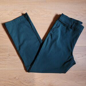 Maurices Large Green Mid-Rise Stretch Straight Leg Dress Pants